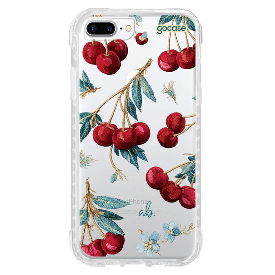 Capinha para celular  Cerejas Bordadas Vintage