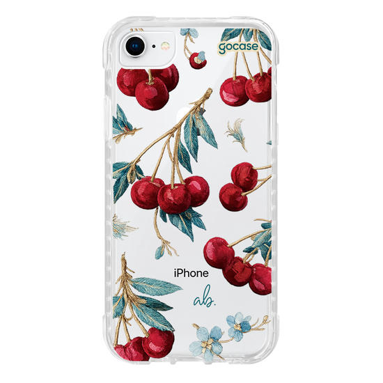 Capinha para celular  Cerejas Bordadas Vintage