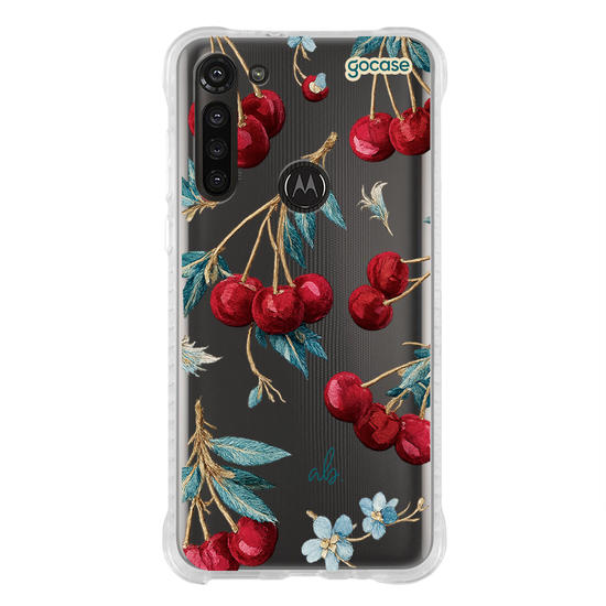 Capinha para celular  Cerejas Bordadas Vintage