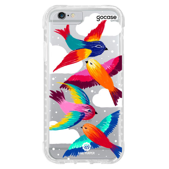 Capinha para celular Céu de Pássaros Clean