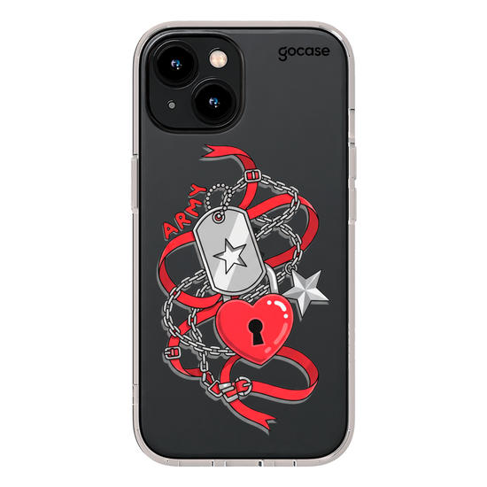 Capinha para celular Charm Love Army