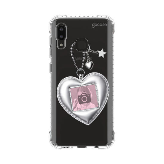 Capinha para celular  Chaveiro Prata com Foto