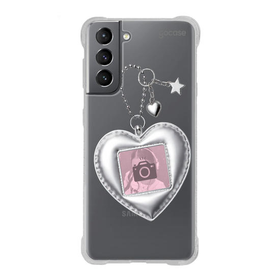 Capinha para celular  Chaveiro Prata com Foto