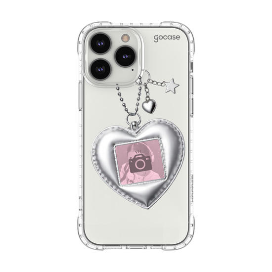 Capinha para celular  Chaveiro Prata com Foto