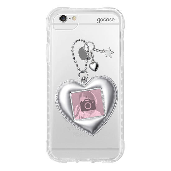 Capinha para celular  Chaveiro Prata com Foto