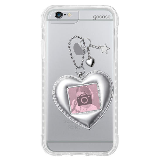 Capinha para celular  Chaveiro Prata com Foto