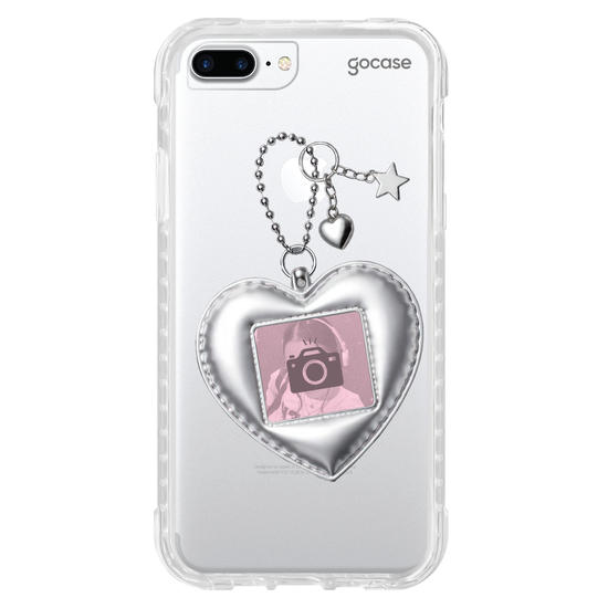 Capinha para celular  Chaveiro Prata com Foto