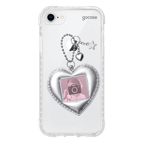 Capinha para celular  Chaveiro Prata com Foto