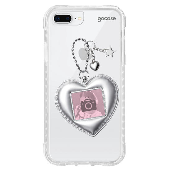 Capinha para celular  Chaveiro Prata com Foto