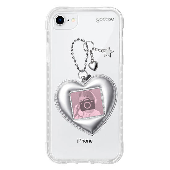 Capinha para celular  Chaveiro Prata com Foto