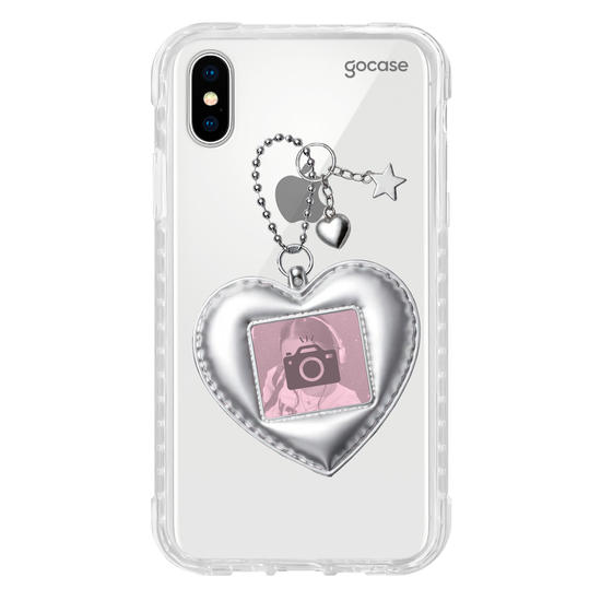 Capinha para celular  Chaveiro Prata com Foto