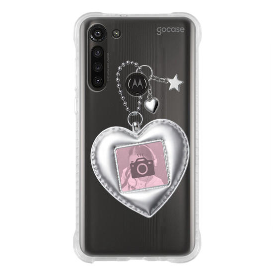 Capinha para celular  Chaveiro Prata com Foto