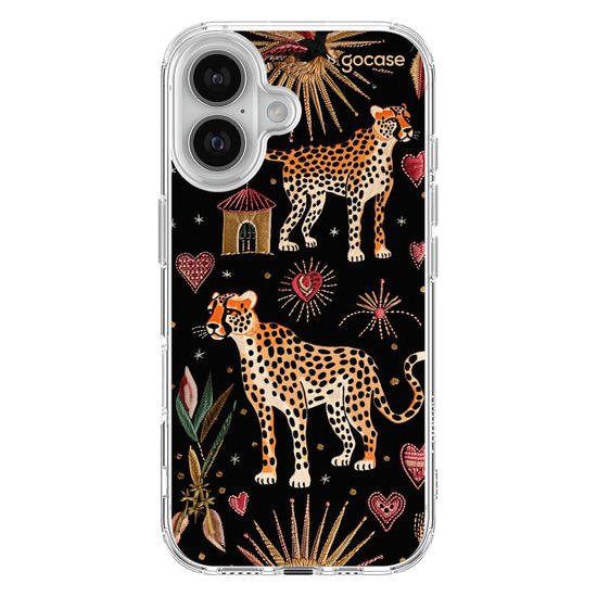 Capinha para celular  Cheeta Hearts Pattern