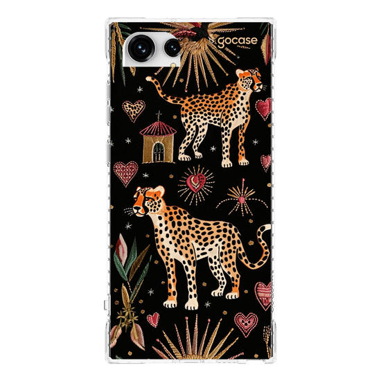 Capinha para celular  Cheeta Hearts Pattern
