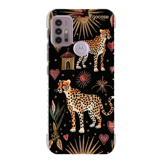 Capinha para celular  Cheeta Hearts Pattern