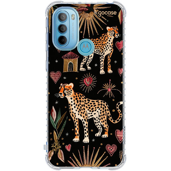 Capinha para celular  Cheeta Hearts Pattern