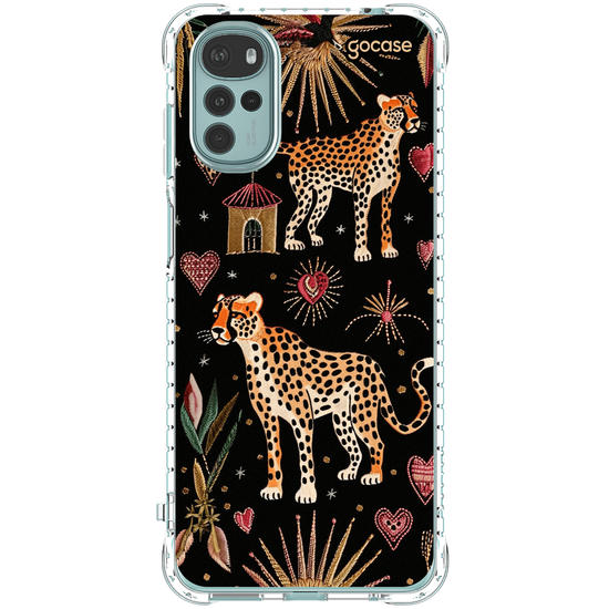Capinha para celular  Cheeta Hearts Pattern
