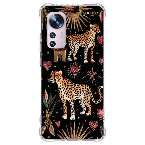 Capinha para celular  Cheeta Hearts Pattern