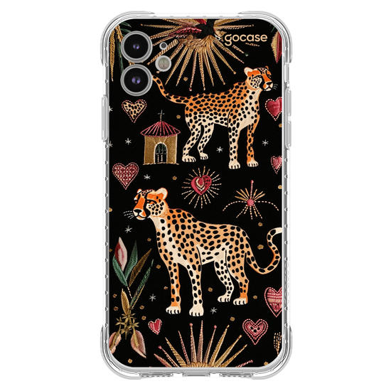 Capinha para celular  Cheeta Hearts Pattern