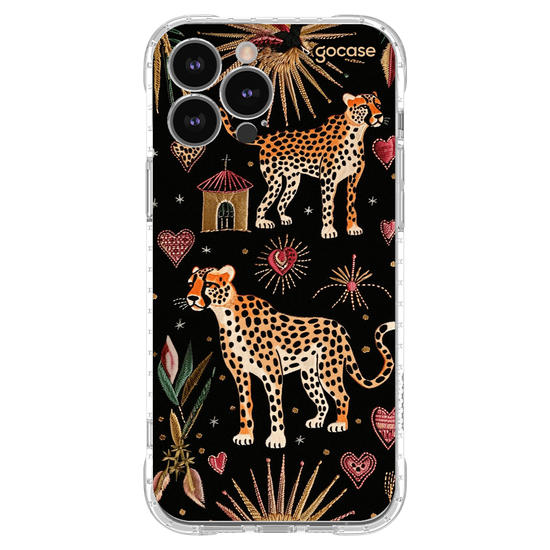 Capinha para celular  Cheeta Hearts Pattern