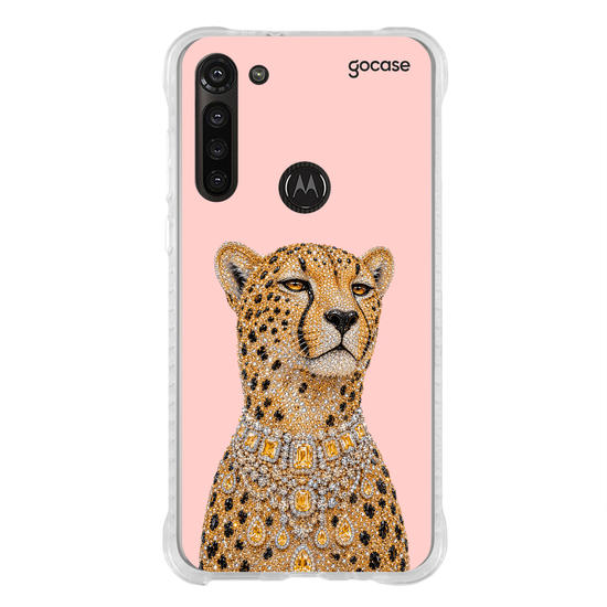 Capinha para celular  Cheetah Bling Cravejada