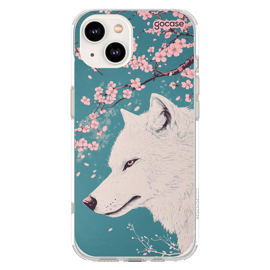 Capinha para celular  Cherry Blossom Wolf
