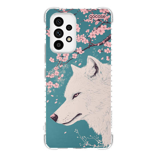 Capinha para celular  Cherry Blossom Wolf