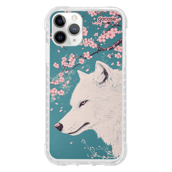 Capinha para celular  Cherry Blossom Wolf