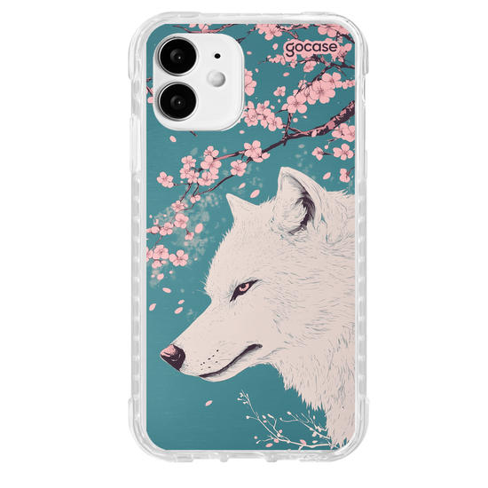 Capinha para celular  Cherry Blossom Wolf