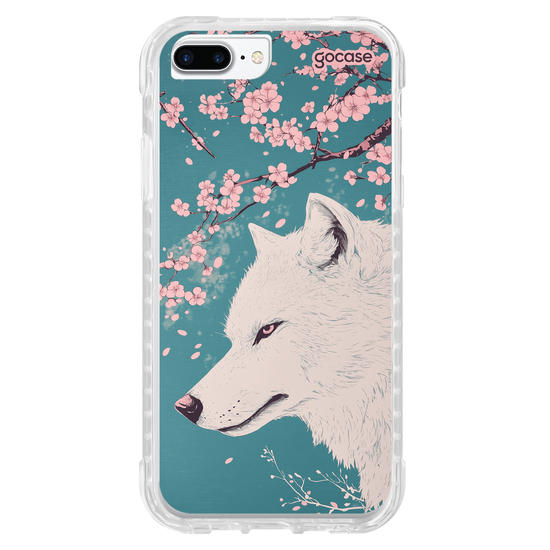 Capinha para celular  Cherry Blossom Wolf
