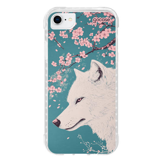 Capinha para celular  Cherry Blossom Wolf