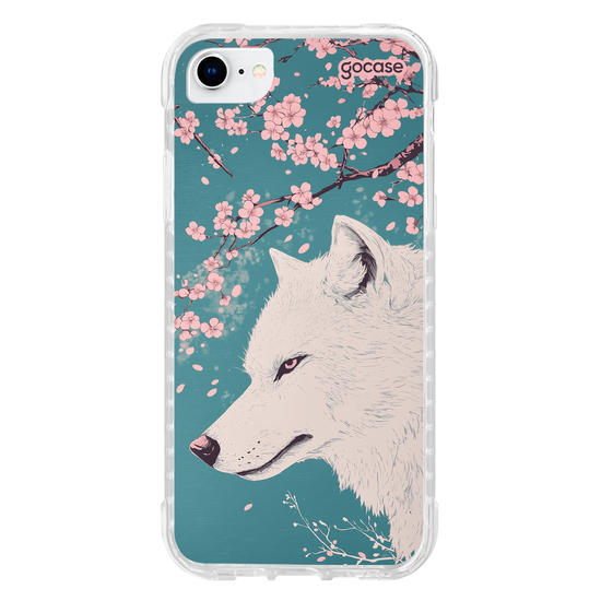 Capinha para celular  Cherry Blossom Wolf