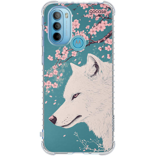 Capinha para celular  Cherry Blossom Wolf