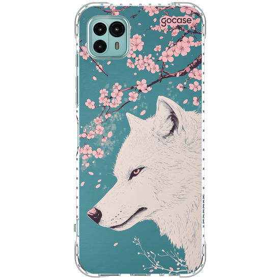 Capinha para celular  Cherry Blossom Wolf