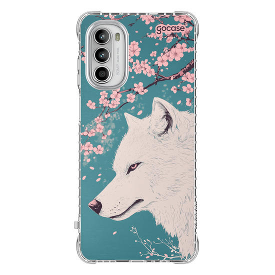 Capinha para celular  Cherry Blossom Wolf