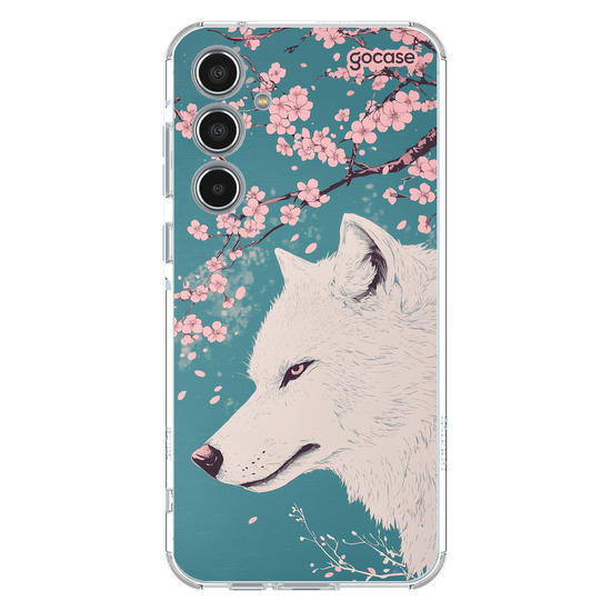 Capinha para celular  Cherry Blossom Wolf