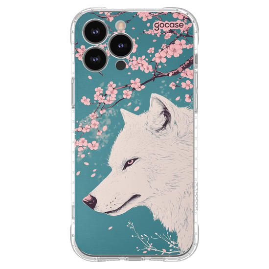 Capinha para celular  Cherry Blossom Wolf