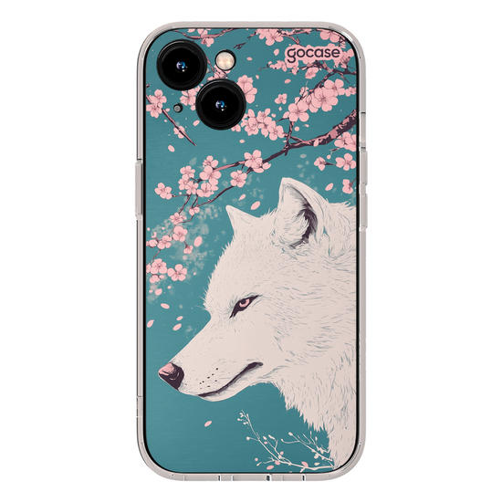 Capinha para celular  Cherry Blossom Wolf
