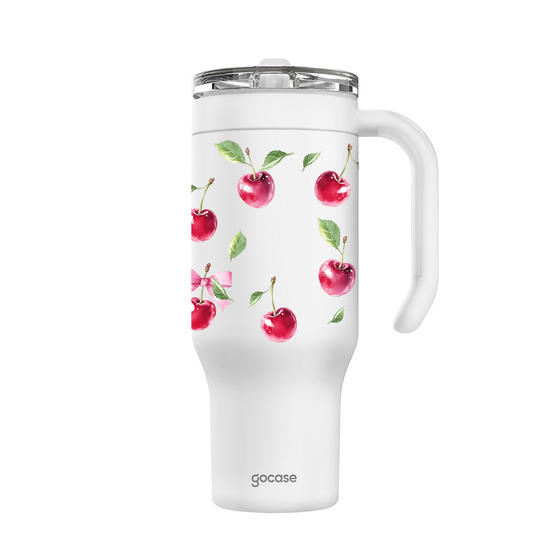 Copo Térmico Life + Ebook - Cherry Bow