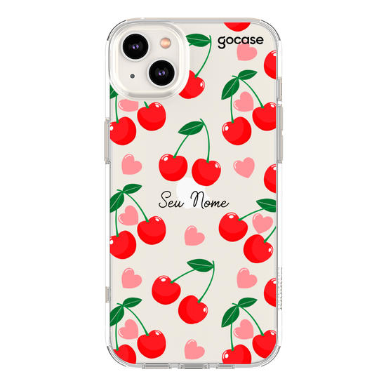Capinha para celular  Corações de cereja.
