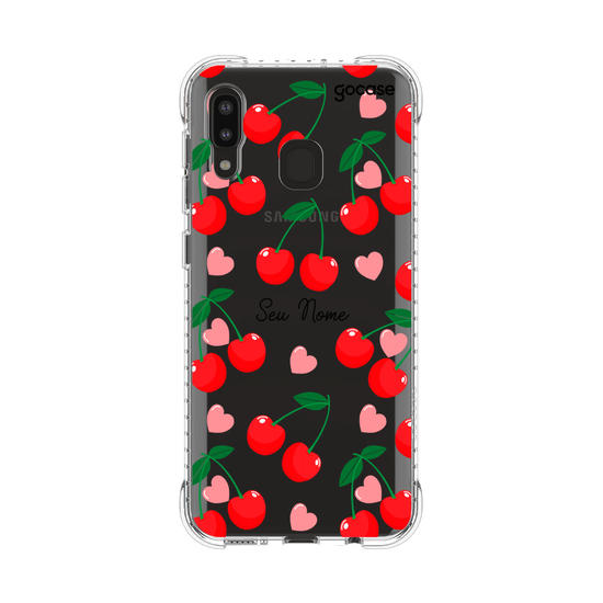 Capinha para celular  Corações de cereja.