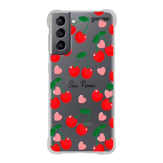 Capinha para celular  Corações de cereja.