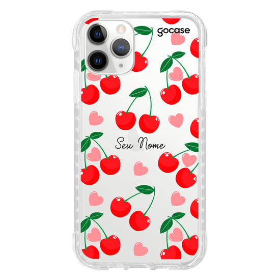 Capinha para celular  Corações de cereja.