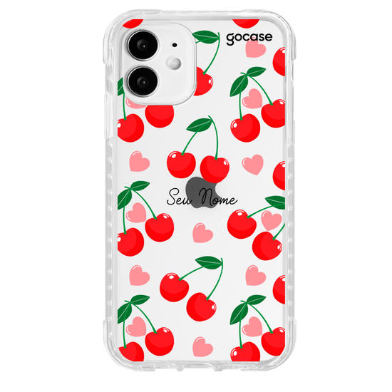Capinha para celular  Corações de cereja.