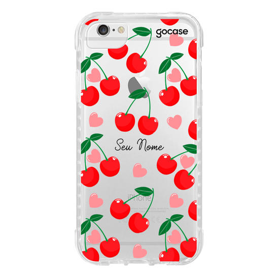 Capinha para celular  Corações de cereja.