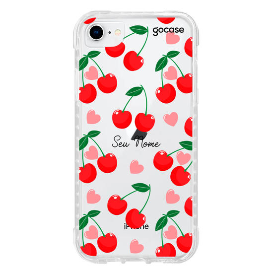 Capinha para celular  Corações de cereja.
