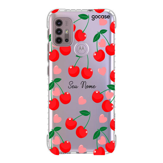 Capinha para celular  Corações de cereja.
