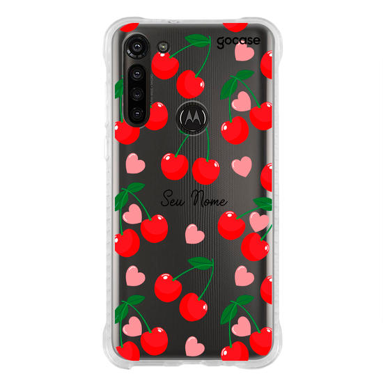 Capinha para celular  Corações de cereja.