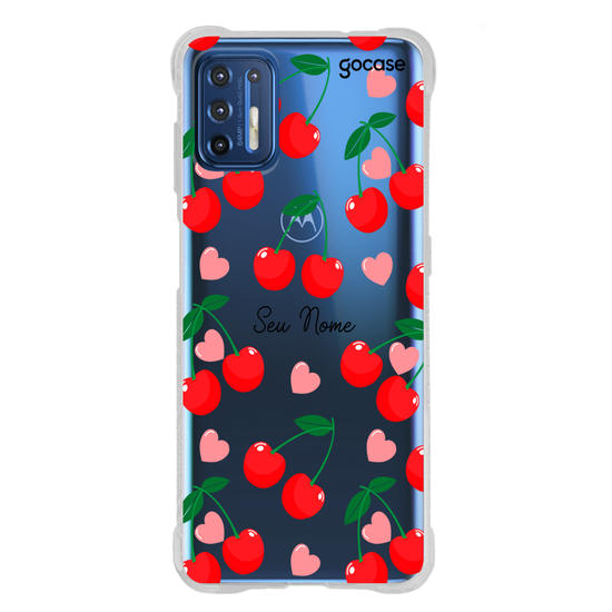 Capinha para celular  Corações de cereja.