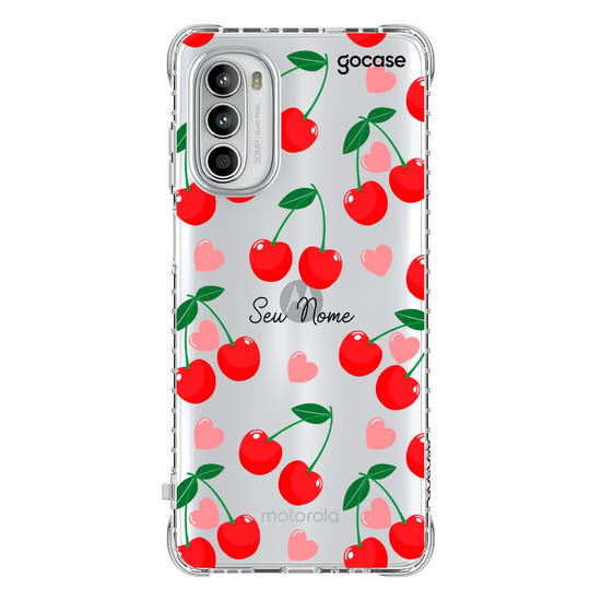 Capinha para celular  Corações de cereja.
